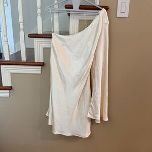 Showpo Cream One-Shoulder Women's Mini Dress